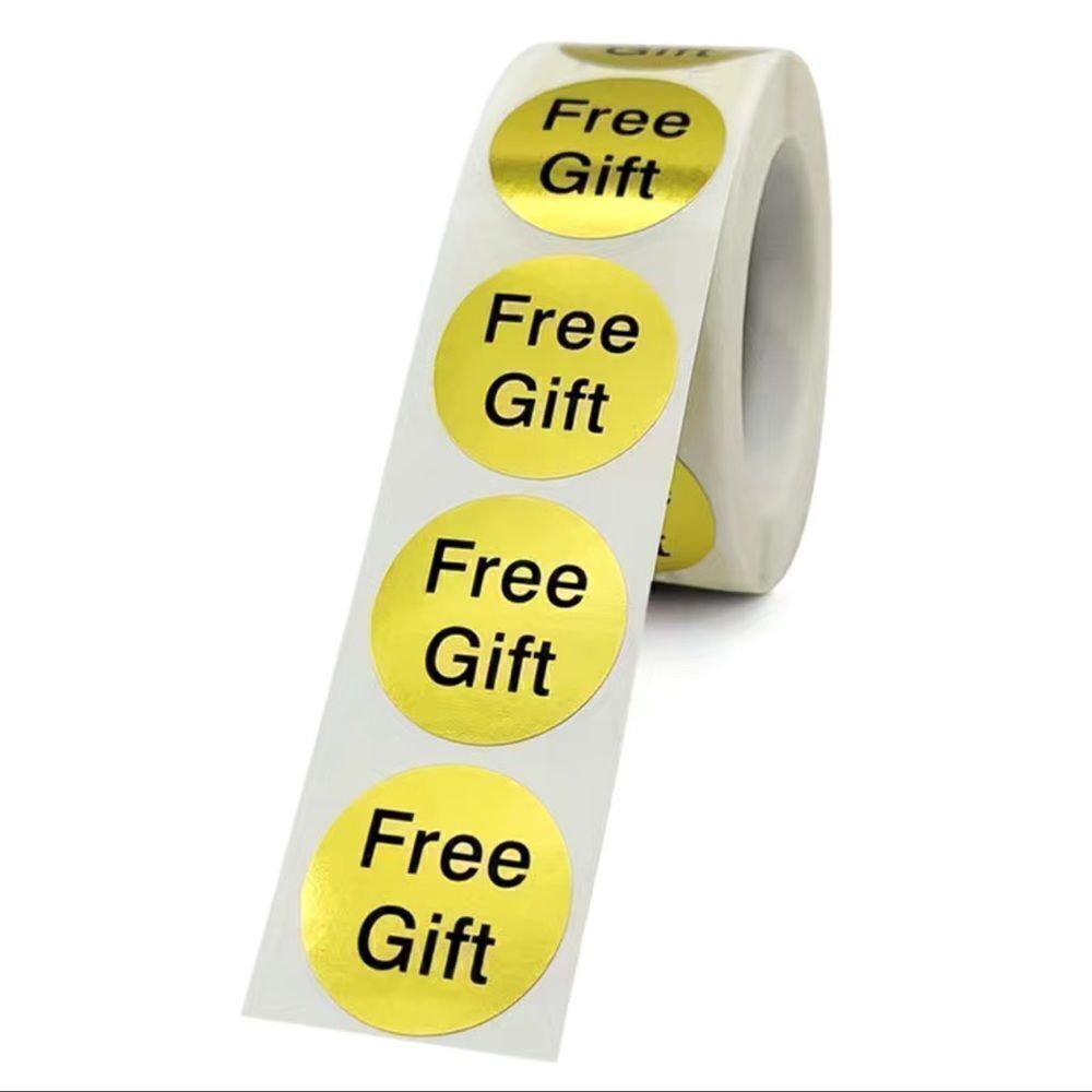 500 piece gold free gift stickers
